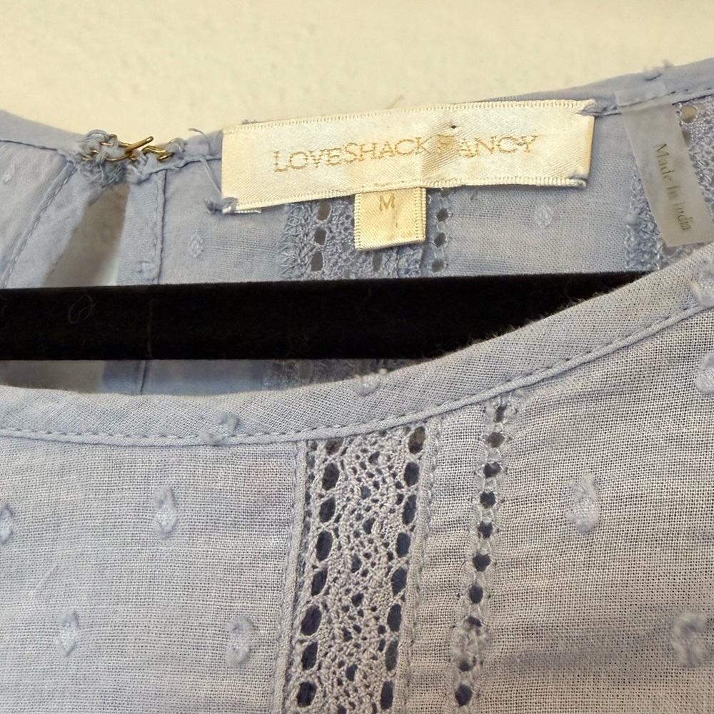 LoveShackFancy Natasha short sleeve eyelet mini dress - Picture 7 of 7